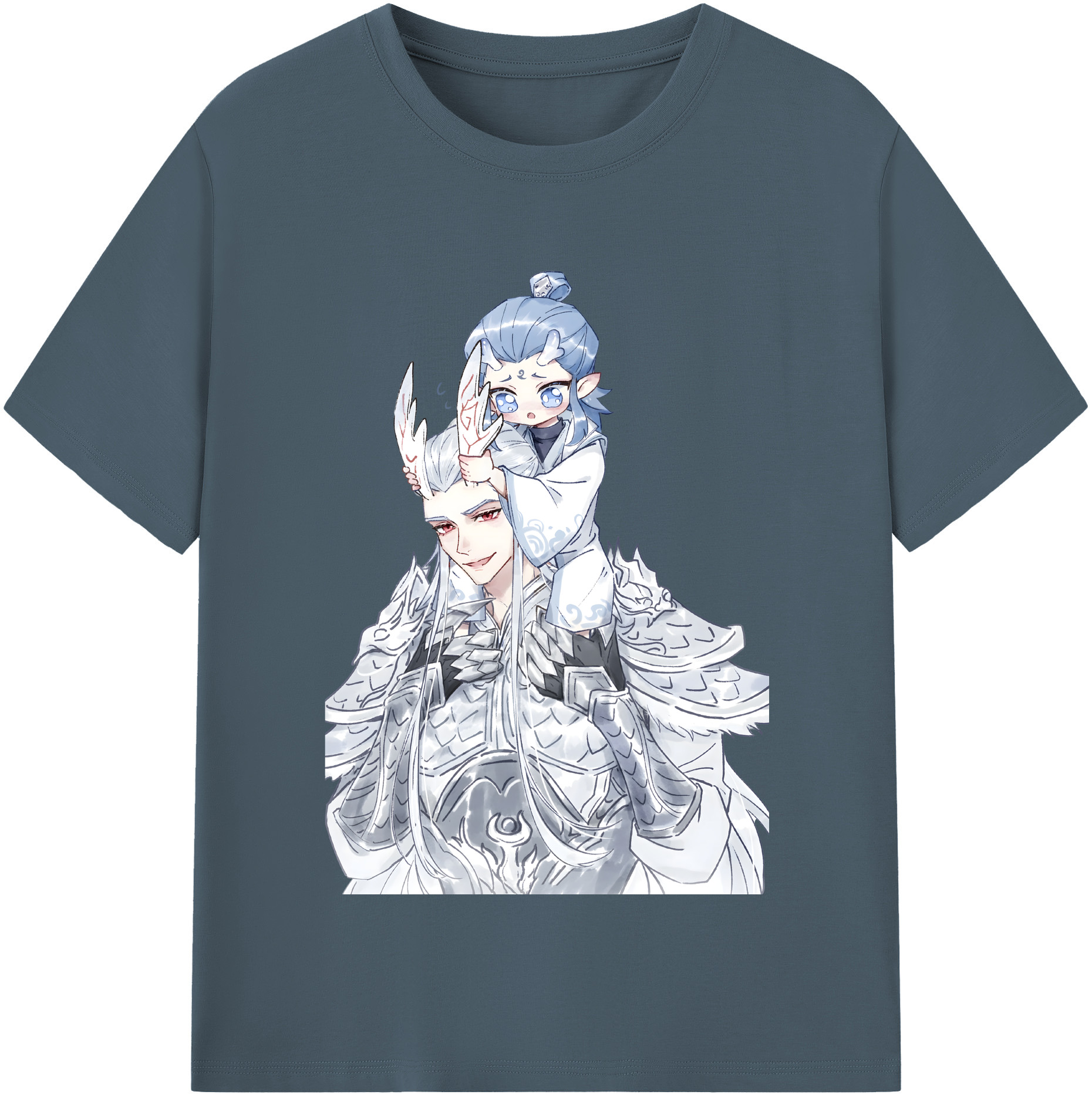 （画像用） Ne Zha 2 ナタ 魔童の大暴れ 綿100％半袖Tシャツ（フロントプリント）